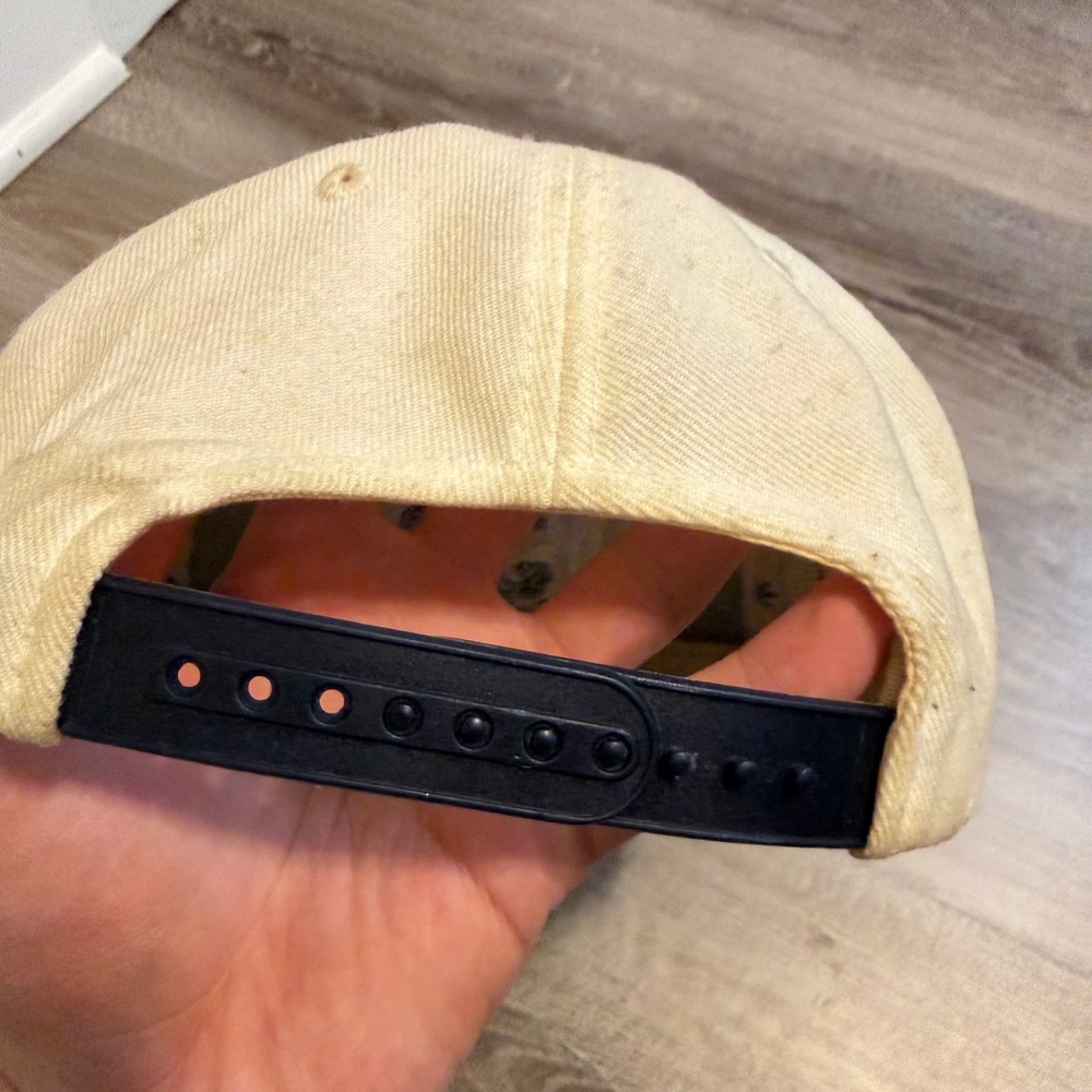Vintage Adidas Notre Dame Fighting Irish Snapback Hat Cap Navy Green Tan - Picture 5 of 6